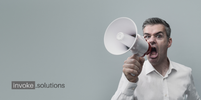 Man Being Social with a Megaphone